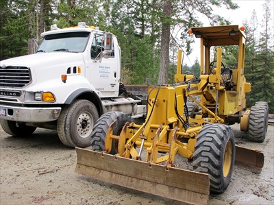 Road grading, Indian Isle Construction, Sunshine Coast, Pender Harbour, BC